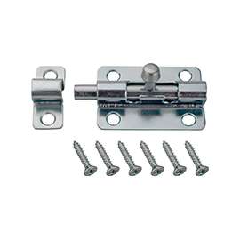 ProSource CL-203-PS Barrel Bolt, 0.31 Dia in Bolt Head, 3 in L Bolt, Steel, Zinc Plated
