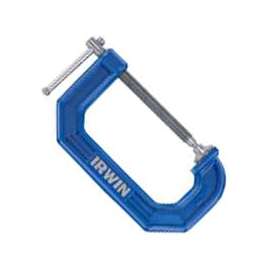 IRWIN 225106 C-Clamp, 900 lb Clamping, 6 in Max Opening Size, 3-1/2 in D Throat, Steel Body, Blue Body