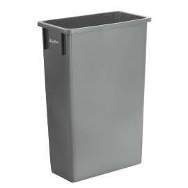 PLASTIC PRINCE 23 Gallon Slim Trash Can Kitchen, Commercial Tall Trash Bin Narrow, Rectangular Slim Jim Skinny Garbage Can for Home Garage Cabinet Restaurant, Gray