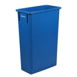 PLASTIC PRINCE 23 Gallon Slim Trash Can Kitchen, Commercial Tall Trash Bin Narrow, Rectangular Slim Jim Skinny Garbage Can for Home Garage Office Restaurant, Blue