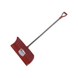 GARANT NPP26KDU Snow Pusher, 26 in W Blade, Polyethylene Blade, Wood Handle, D-Shaped Handle, 46-1/4 in L Handle