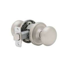 Kwikset 720J15CP6AL Door Knob, Satin Nickel, 1-3/8 to 1-3/4 in Thick Door, 2-1/4 in Strike