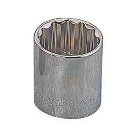 Vulcan MT6514715 Drive Socket, 3/8 in Socket, 1/2 in Drive, 12-Point, Chrome Vanadium Steel, Chrome