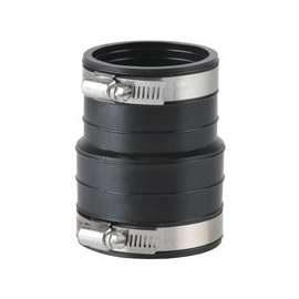 ProSource Coupling, 1-1/2 in, Socket to Pipe, PVC, Black