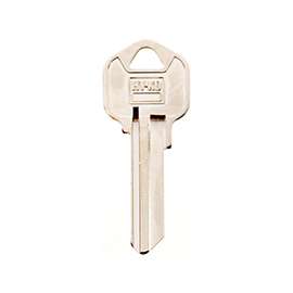 HY-KO 11010KW11 Key Blank, Brass, Nickel, For: Kwikset Cabinet, House Locks and Padlocks