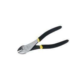 STANLEY 84-105 Diagonal Cutting Plier, 6-3/16 in OAL, 25 mm Cutting Capacity, Black Handle, Double Dipped Handle