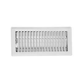 Imperial RG0198 Standard Floor Register, 11-3/4 in W Duct Opening, 2 in H Duct Opening, Steel, White