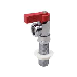 B & K Quarter Master Series 102-209 Washing Machine Valve, Replacement, Brass, Red, Chrome