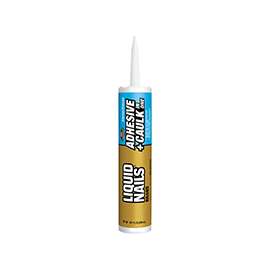 Liquid Nails LN-150 Adhesive Caulk, Bright White, 40 to 100 deg F, 10.1 oz Cartridge