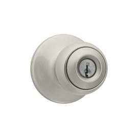 Kwikset 400P15CPK6 Keyed Entry Knob, Satin Nickel