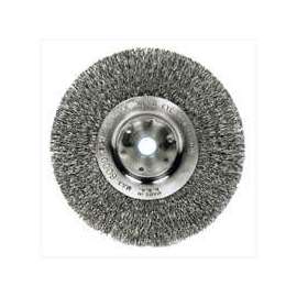 Weiler 36406 Wire Wheel Brush, 6 in Dia, 5/8 to 1/2 in Arbor/Shank, Steel Bristle