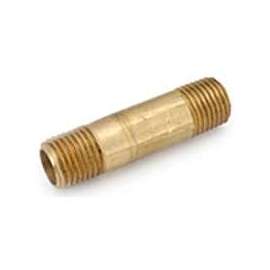 Anderson Metals 38300-0220 Pipe Nipple, 1/8 in, NPT, Brass, 370 psi Pressure, 2 in L