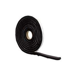 M-D 06577 Premium Weatherstrip Tape, 1/4 x 1/2 in W, 10 ft L, Rubber, Black
