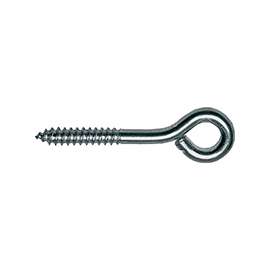 ProSource LR-236-PS Screw Eye, 2 mm Dia Wire, 2.5 mm Thread, 15/64 in L Thread, 5/8 in OAL, Steel, Zinc