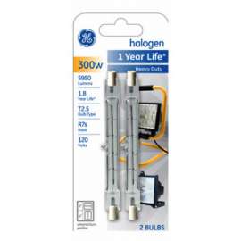 GE 2PK 300W QTZ Lamp