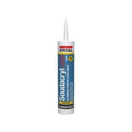 Soudal Soudacryl LTX1 5823539 Siliconized Acrylic Latex Caulk, Clear, -20 to 185 deg F, 10.1 fl-oz Cartridge