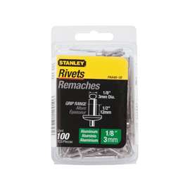 STANLEY PAA48-1B Pop Rivet, Reusable, 1-3/4 in L, Aluminum