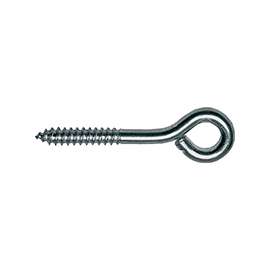 ProSource LR-226-PS Screw Eye, 2.4 mm Dia Wire, 3.1 mm Thread, 5/16 in L Thread, 13/16 in OAL, 36 lb Working Load, Steel