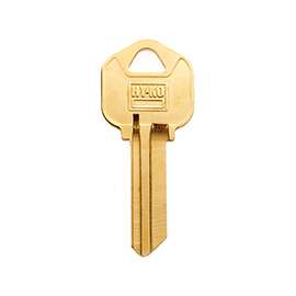 HY-KO 21200KW1BR Key Blank, Brass, For: Kwikset Cabinet, House Locks and Padlocks
