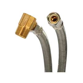 FLUIDMASTER 6W48 Dishwasher Connector, 3/8 in, Compression, Polymer/Stainless Steel