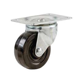 Shepherd Hardware 9787 Swivel Caster, 5 in Dia Wheel, 1-1/4 in W Wheel, Rubber Wheel, 200 lb
