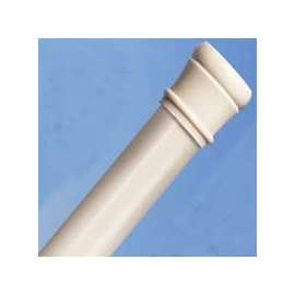 Zenna Home 608W/604W Shower Curtain Rod, 34-1/2 to 60 in L Adjustable, 1-1/4 in Dia Rod, Steel