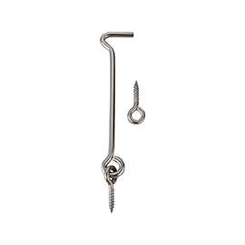 ProSource Gate Hook and Eye, 5/32 in Dia Wire, 4 in L, Steel