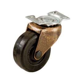 Shepherd Hardware 9346 Swivel Caster, 2 in Dia Wheel, Rubber Wheel, Black, 80 lb