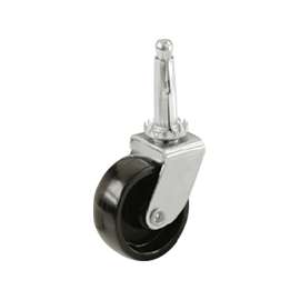 Shepherd Hardware 9557 Swivel Caster, 1-1/4 in Dia Wheel, Plastic Wheel, Black, 40 lb