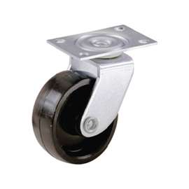 Shepherd Hardware 9558 Swivel Caster, 1-5/8 in Dia Wheel, Plastic Wheel, Black, 50 lb