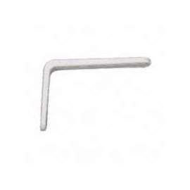 Knape & Vogt Slim-Line 215SP WH 8 Shelf L-Bracket, 8 in L, 5-1/4 in H, Steel