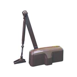 ProSource C103-BH-SA-BR Door Closer, Automatic, Aluminum, Brown, 140 lb, 150 x 19 mm Mounting Hole Distance