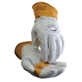 1871 Multi-Task Gloves, Boarhide/Goat/Ovis-Hide Leather, Large, White/Tan
