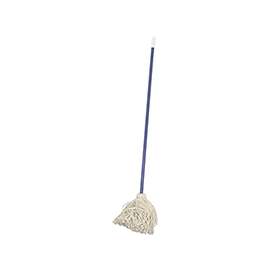 BIRDWELL 9620-6 Deck Mop with Swivel Cap, 48 in L, Cotton Mop Head, Metal Handle