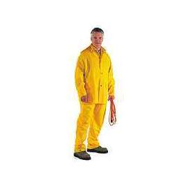 Diamondback SRS3/111-L Rain Suit, L, 29-1/2 in Inseam, Polyester/PVC, Yellow, Comfortable Corduroy Collar