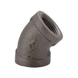 Prosource 4-1-1/4B Pipe Elbow, 1-1/4 in, FIP, 45 deg Angle, Malleable Iron, SCH 40 Schedule, 300 psi Pressure