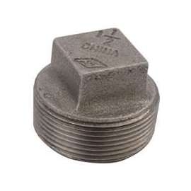 Prosource B291 40 Pipe Plug, 1-1/2 in, MPT, Square Head, Malleable Iron, SCH 40 Schedule