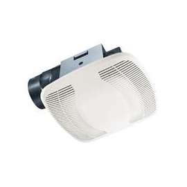 Air King BFQ90 Exhaust Fan, 8-11/16 in L, 9-1/8 in W, 0.5 A, 120 V, 1-Speed, 90 cfm Air, ABS, White