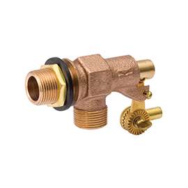 B & K 109-814 Tank Float Valve, 3/4 in Male x Male, Bronze
