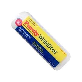 Purdy White Dove 670073 Paint Roller Cover, Latex, Oil-Based Paint, 1/2 in Thick Nap, 1-1/2 in Core, Dralon Fabric Cover