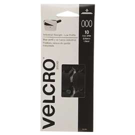 10PK BLK Velcro Ovals