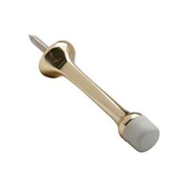 Schlage SP61A3 Door Stop, 7/8 in Dia Base, 3-3/16 in Projection, Aluminum, Brass