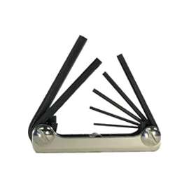 Eklind 21172 Fold-Up, Medium Hex Key Set, Steel, Black, 7-Piece