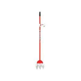 Garden Weasel 90206 Garden Cultivator, 3-Tine, Comfort-Grip Handle, Red