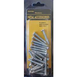 Plextool Round Head Combination Machine Screws 1/8x1", 24pcs/PK, 24 PK/Box, Total 576pcs (PLX00671)