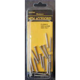 Plextool Flat Head Phillips Stainless Steel Screws 1/8x1", 16pcs/PK, 24 PK/Box, Total 384pcs (PLX00619)