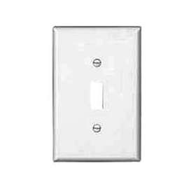Eaton Wiring Devices PJ1W-CP-L Mid-Size Wallplate, 1-Gang, Polycarbonate, White