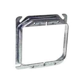 RACO 8779 Electrical Box Cover, 4 in L, 4 in W, Square, Galvanized Steel, For 2-Device