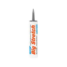 Big Stretch 10010 Acrylic Caulk, Gray, 10.5 oz Cartridge