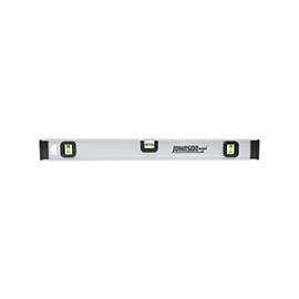 Johnson 1300-3600 I-Beam Level with Rule, Level/Plumb Vial, 3-Vial, Aluminum
